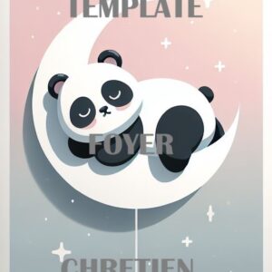 Affiche template - Panda endormi